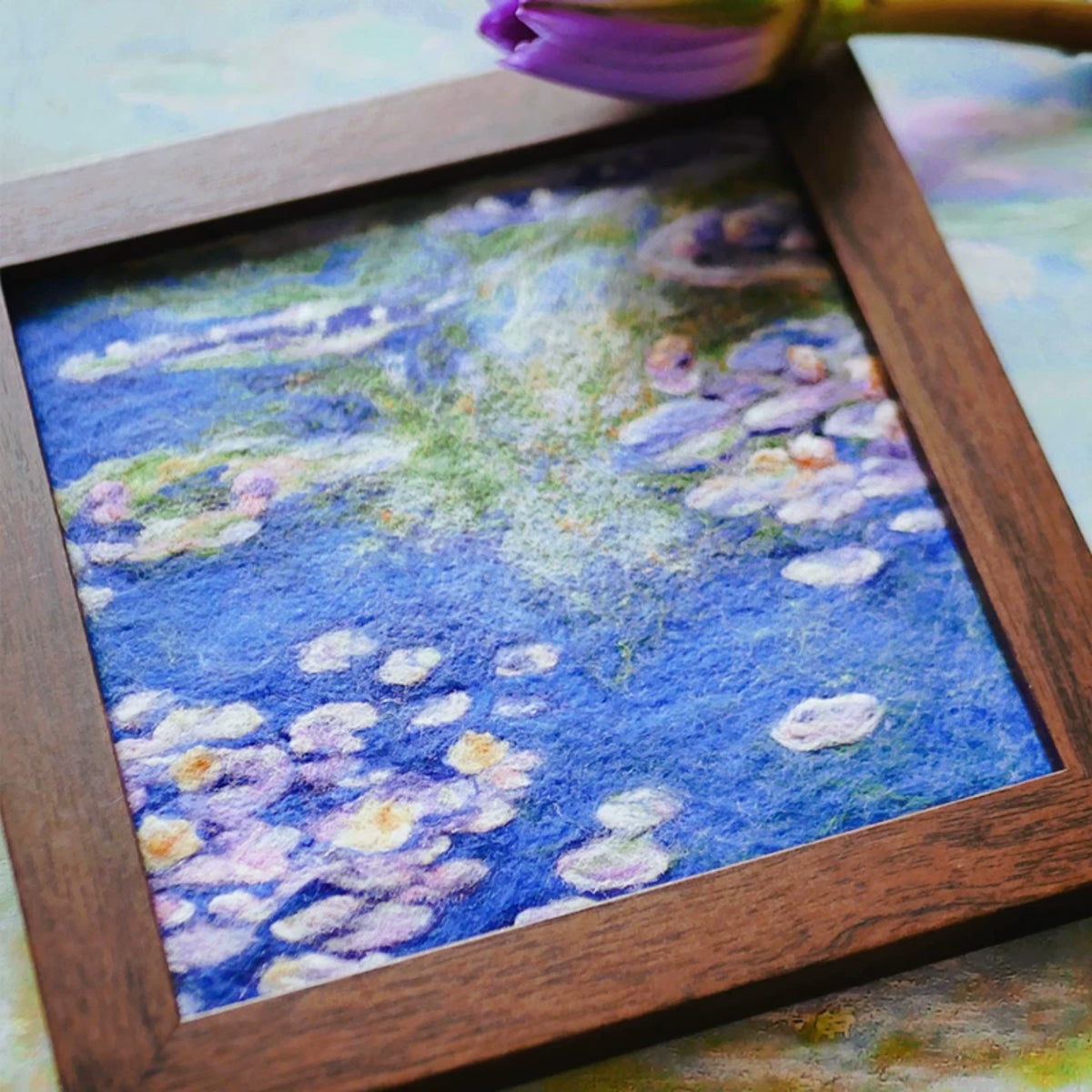Monet Inspired Felt Picture Frame Decor