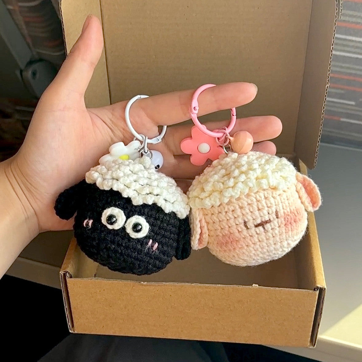 DIY Mini Sheep Keychain/Pendant - Knitted Craft