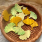 Colorful Hand-Cut Ginkgo Leaf Felt Pieces