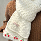 Cherry scarf yarn DIY craft kit, cloud cotton yarn gift