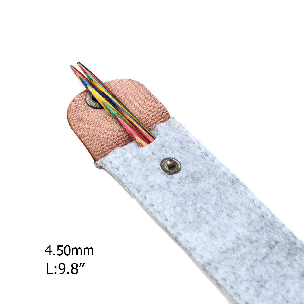 Handcrafted Multicolored Wooden Knitting Needles