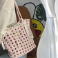 DIY Crochet Summer Floral Wedding Openwork Bag Small Round Yarn Shoulder Bag Knitting DIY Material Kit