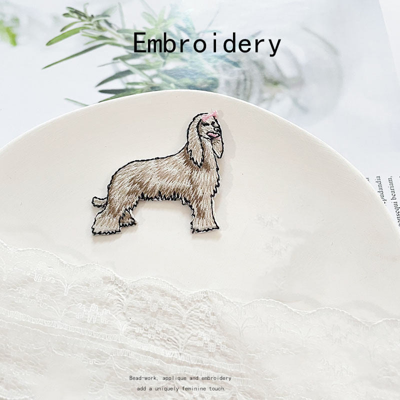 Cute Little Puppy Iron-on Patch — Animal Embroidery Appliqué