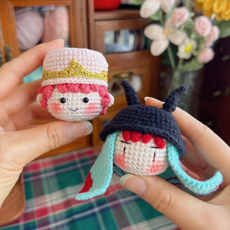 Handmade gift,Crochet kit of G-Dragon/GD ram horn dumplings, cute keychain pendant.