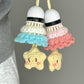DIY Badminton Racket Keychain/Basket Material Kit,Colorful Beginner Badminton Craft Keychain