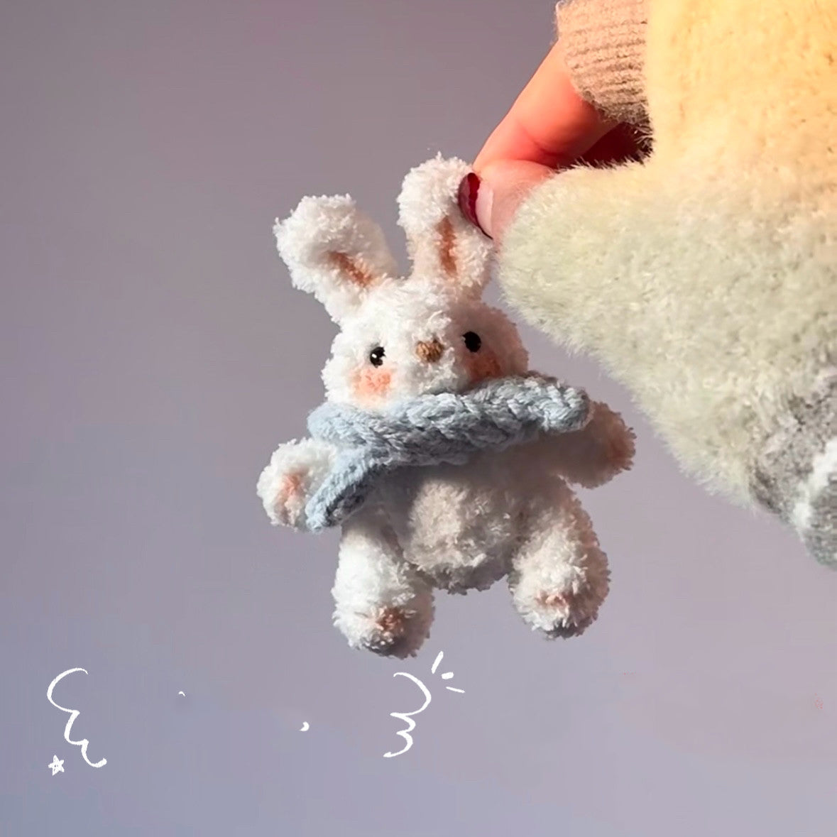 Handmade New Year's gifts,cute bear and rabbit keychains, bag charms, crochet dolls, yarn DIY material kit