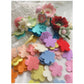 Multicolor Hand-Cut Felt Flowers, 2.5 cm / 1.5 cm Five-Petal Shapes