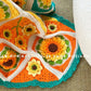 Handmade Sunflower Granny Square Crochet Blanket