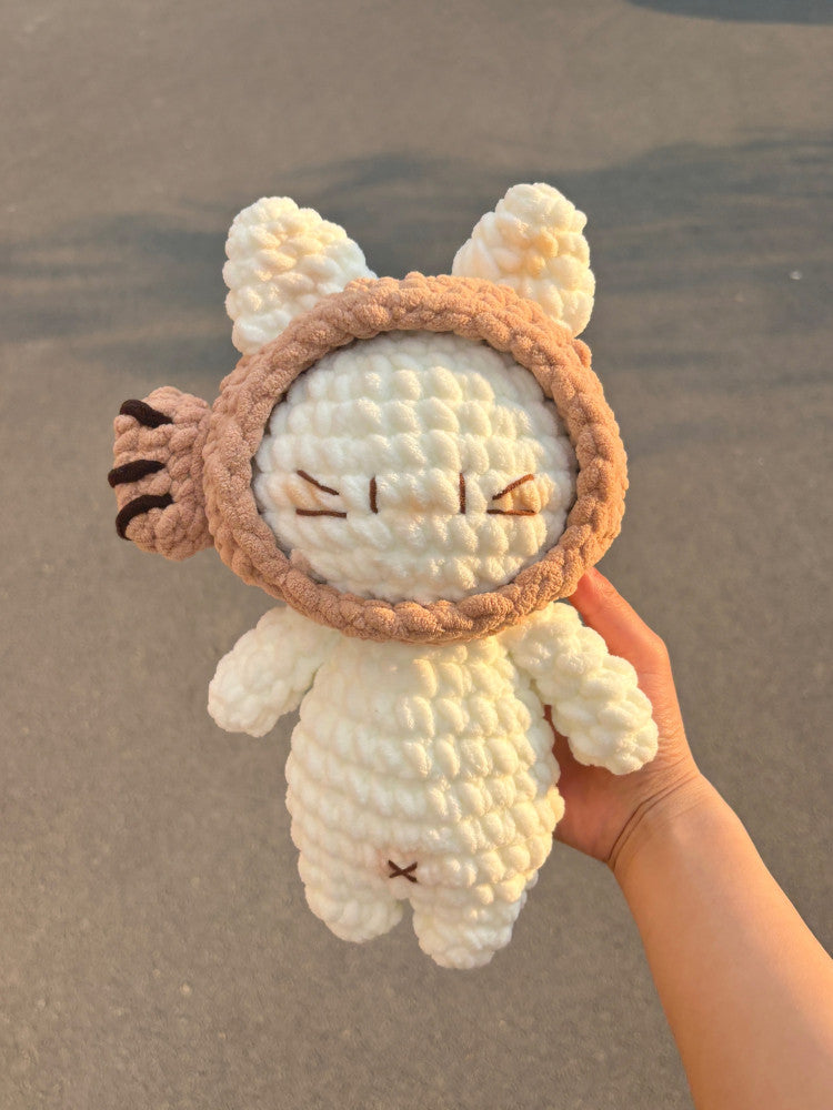 DIY Taiyaki Kitten Material Kit, Handmade Ornament, Sofa Decoration, Children's Hug Doll Gift