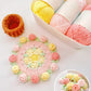 Daisy bouquet coaster DIY crochet kit with lily of the valley hand-knitted roses