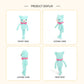 Handmade Crochet Cat Plush - Long Legged Amigurumi Kitten Nursery Decor