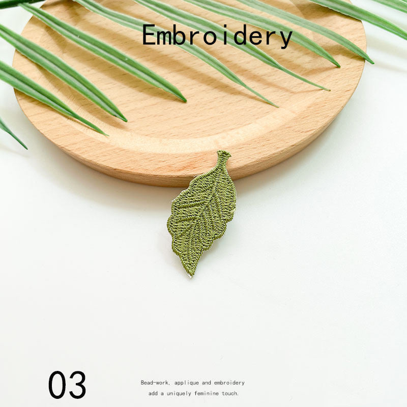 Fresh and Delicate Leaf Embroidery