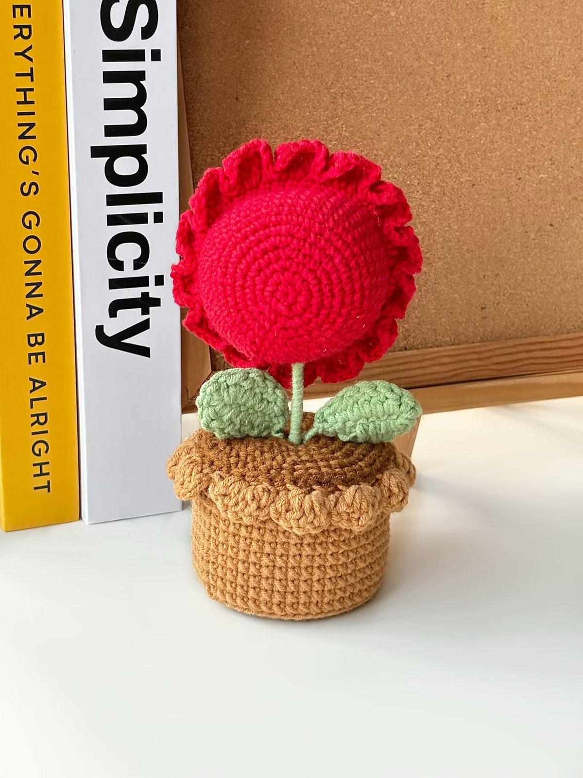 Flower Pig Potted Plant Milk Cotton Cute Doll DIY Craft Yarn Knitting Material Kit Gift