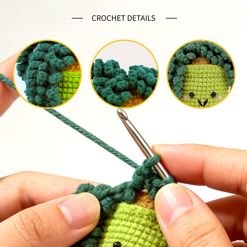 Crochet Succulent Plant Plush, Handmade Amigurumi Potted Plant Decor Gift