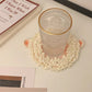 Cute sheep coaster DIY kit, yarn, crochet hook, perfect gift for your best friend.