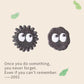 Cartoon Black Coal Lump Embroidery Patch