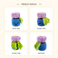 Cute Smiling Potted Succulent Plush - Everlasting Crochet Desk Decor Gift