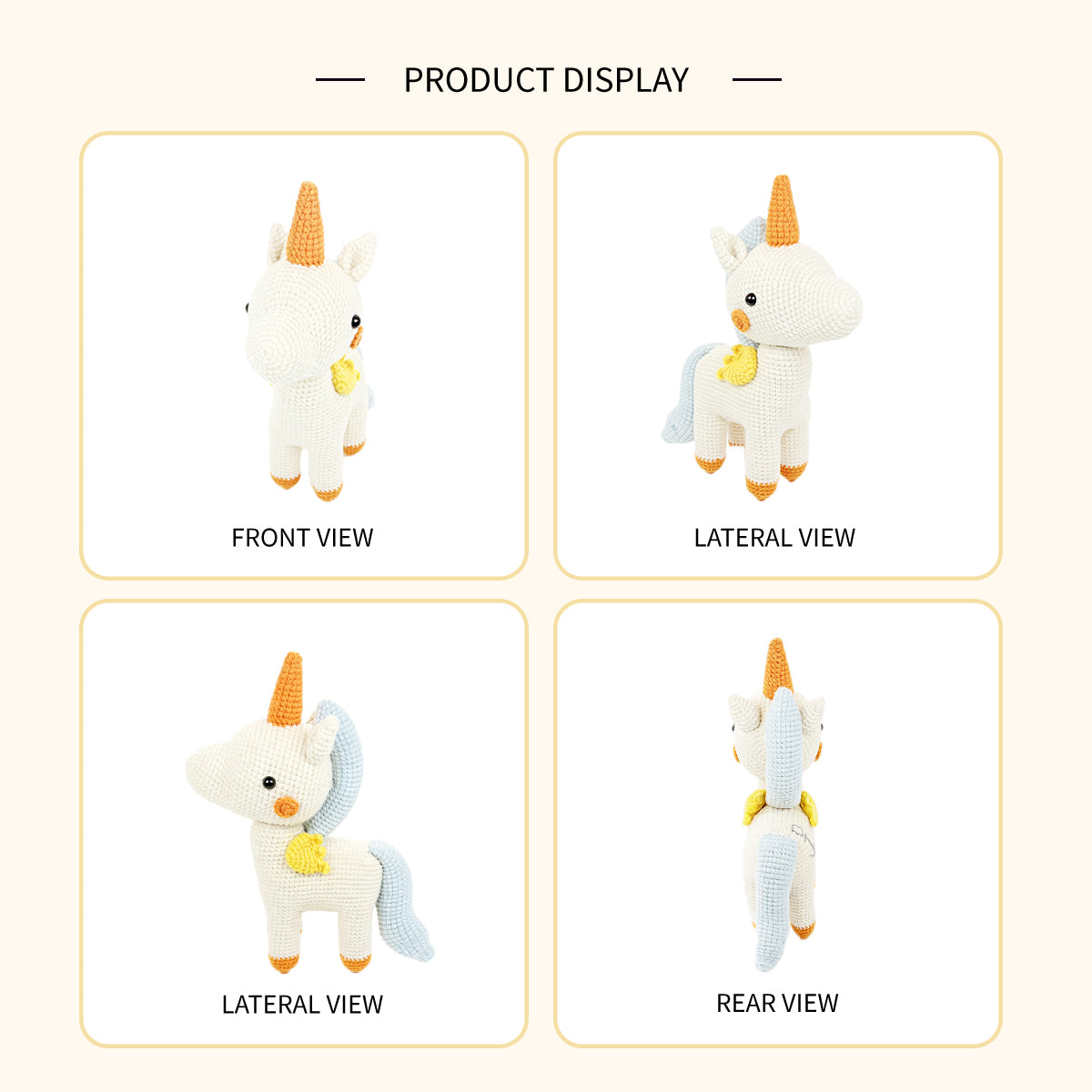 Handmade Crochet Unicorn Plush - Cute Amigurumi Magical Nursery Decor