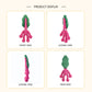 Funny Crochet Pink Radish Plush - Kawaii Amigurumi Vegetable Monster