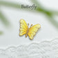 Gold-Edged Butterfly Embroidery Patch