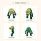 Funny Crochet Avocado Plush Toy - Quirky Amigurumi Fruit Desk Decor