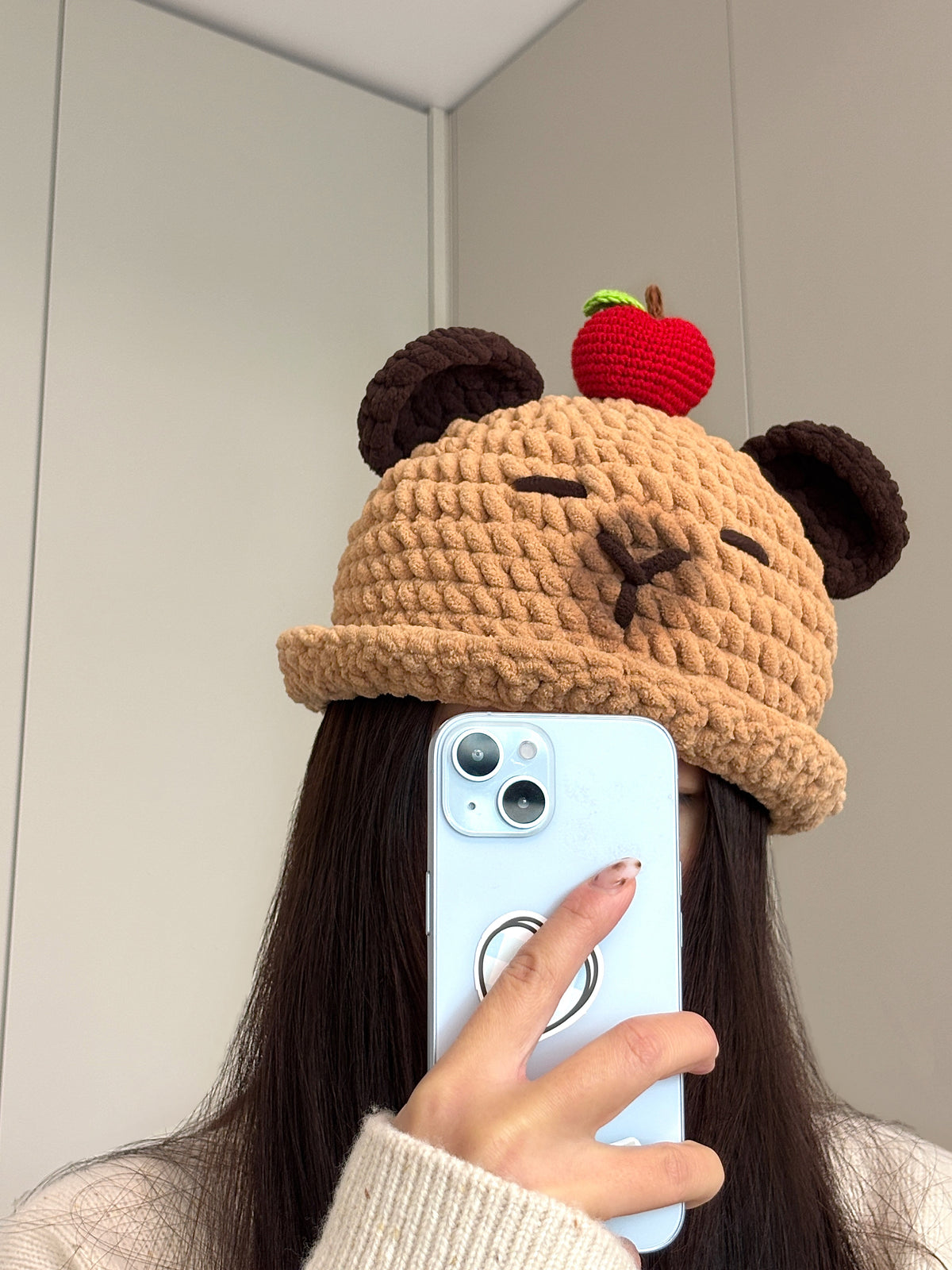DIY Pig Hat Handmade Knitting DIY Material Kit Yarn Crochet Hook Cute Doll Crochet