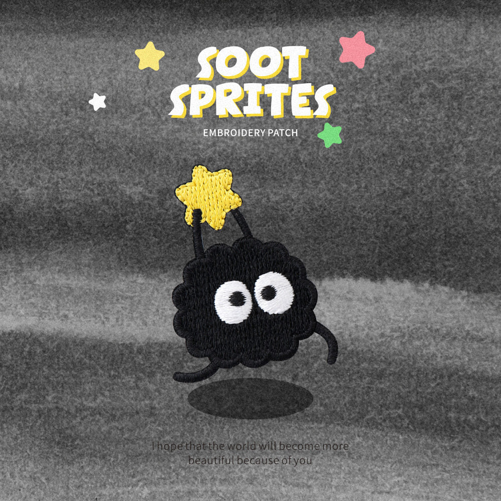 Black Dust Sprite Embroidered Patch