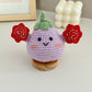 Eggplant doll crochet DIY kit, a gift for friends, a crocheted pendant bag.