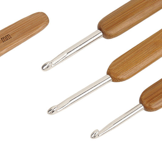 Carbonized Bamboo-Handled Crochet Hook