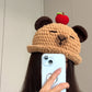 DIY Pig Hat Handmade Knitting DIY Material Kit Yarn Crochet Hook Cute Doll Crochet