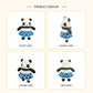 Funny Creepy Cute Panda Crochet Plush - Gothic Amigurumi Star Skirt Doll