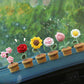 Crochet DIY kit Mini potted plant bouquet, handmade yarn flowers, homemade tulips, car ornaments