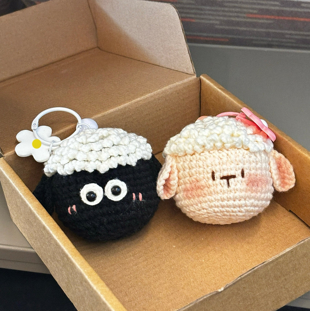 DIY Mini Sheep Keychain/Pendant - Knitted Craft