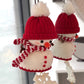 Snowman Wind Chime Handmade Crocheted Pendant Cute Knitted Christmas Gift