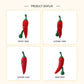 Funny Crochet Red Chili Pepper Plush - Quirky Amigurumi Vegetable Doll