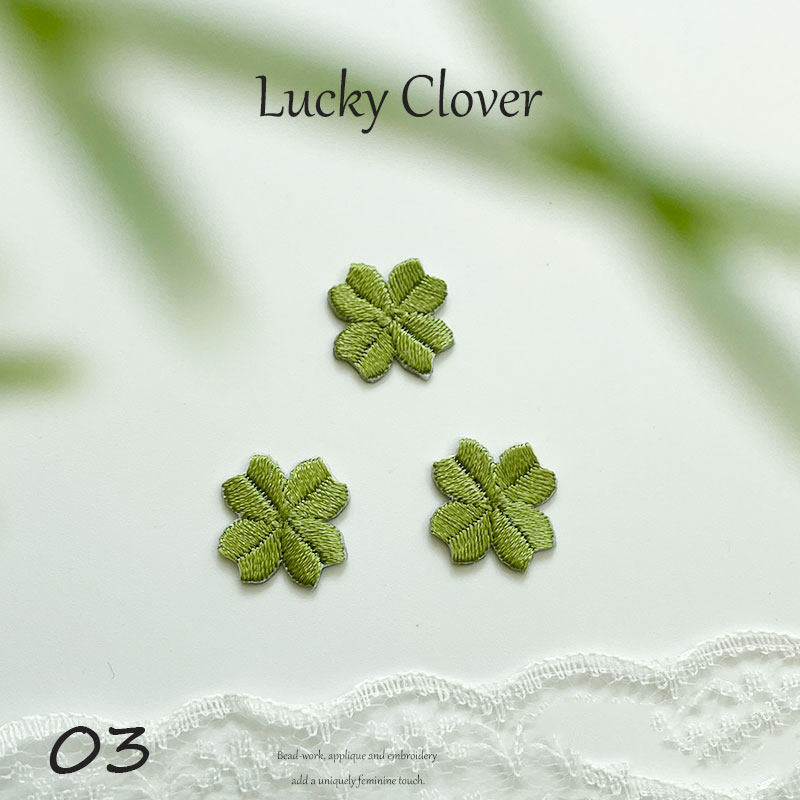 Fresh Four-Leaf & Three-Leaf Clover Embroidery Patch