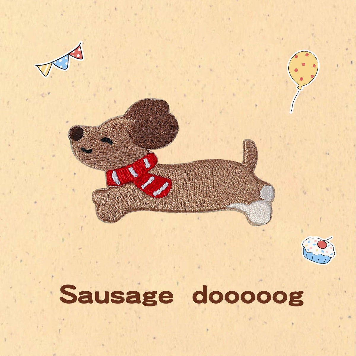 Soft & Cute Dachshund Embroidery Patch