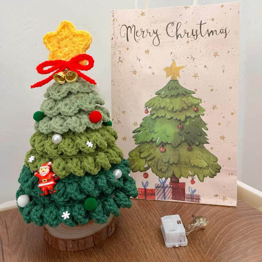 Christmas handmade diy knitting material package wool crochet Christmas tree gift for family, friends and children
