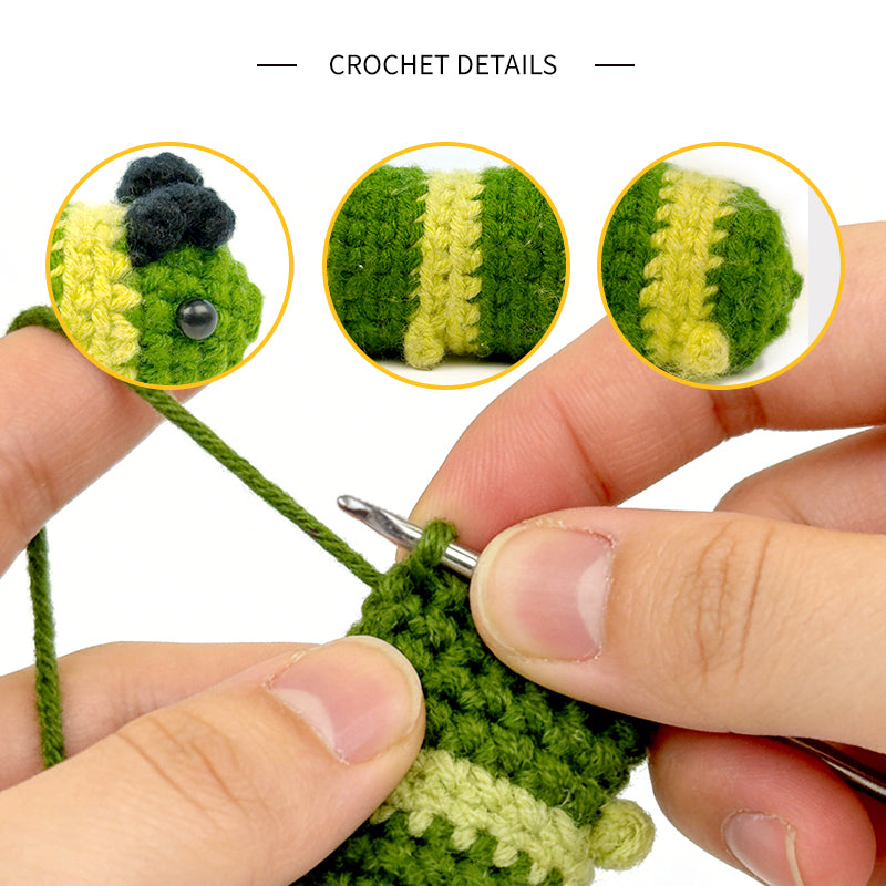 Green Crochet Caterpillar Plush Toy