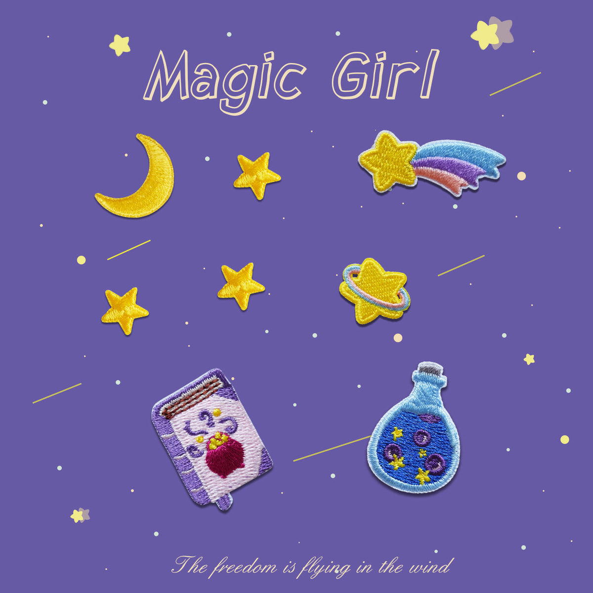 Flying Maiden Embroidery Patch