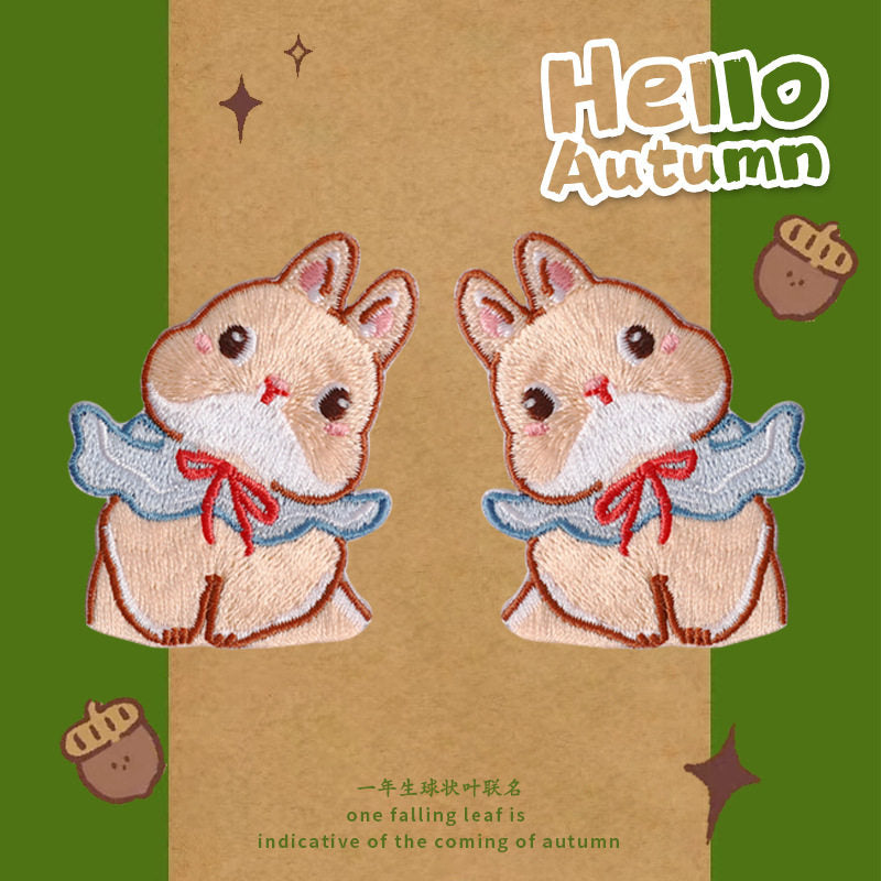 Soft and Cute Rabbit Embroidery Patch