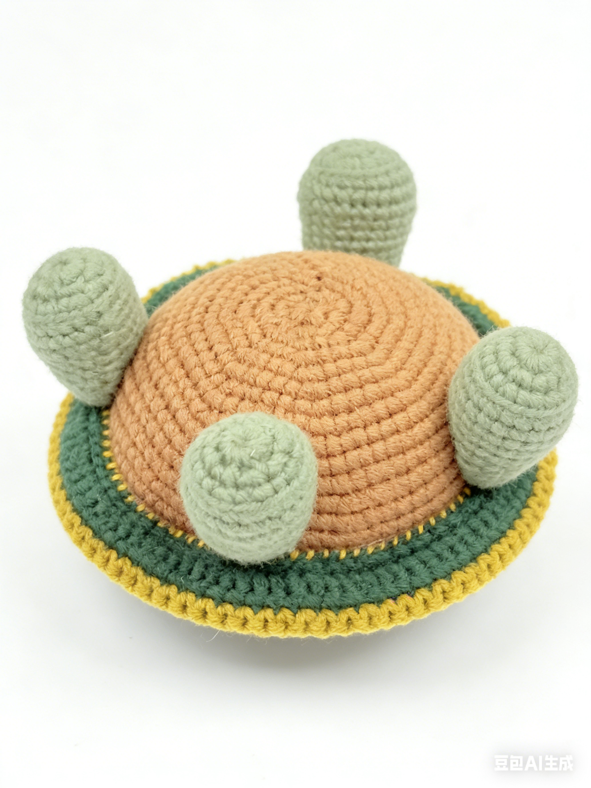 Handmade Crochet Turtle Plush - Cute Amigurumi Green Tortoise Nursery Decor