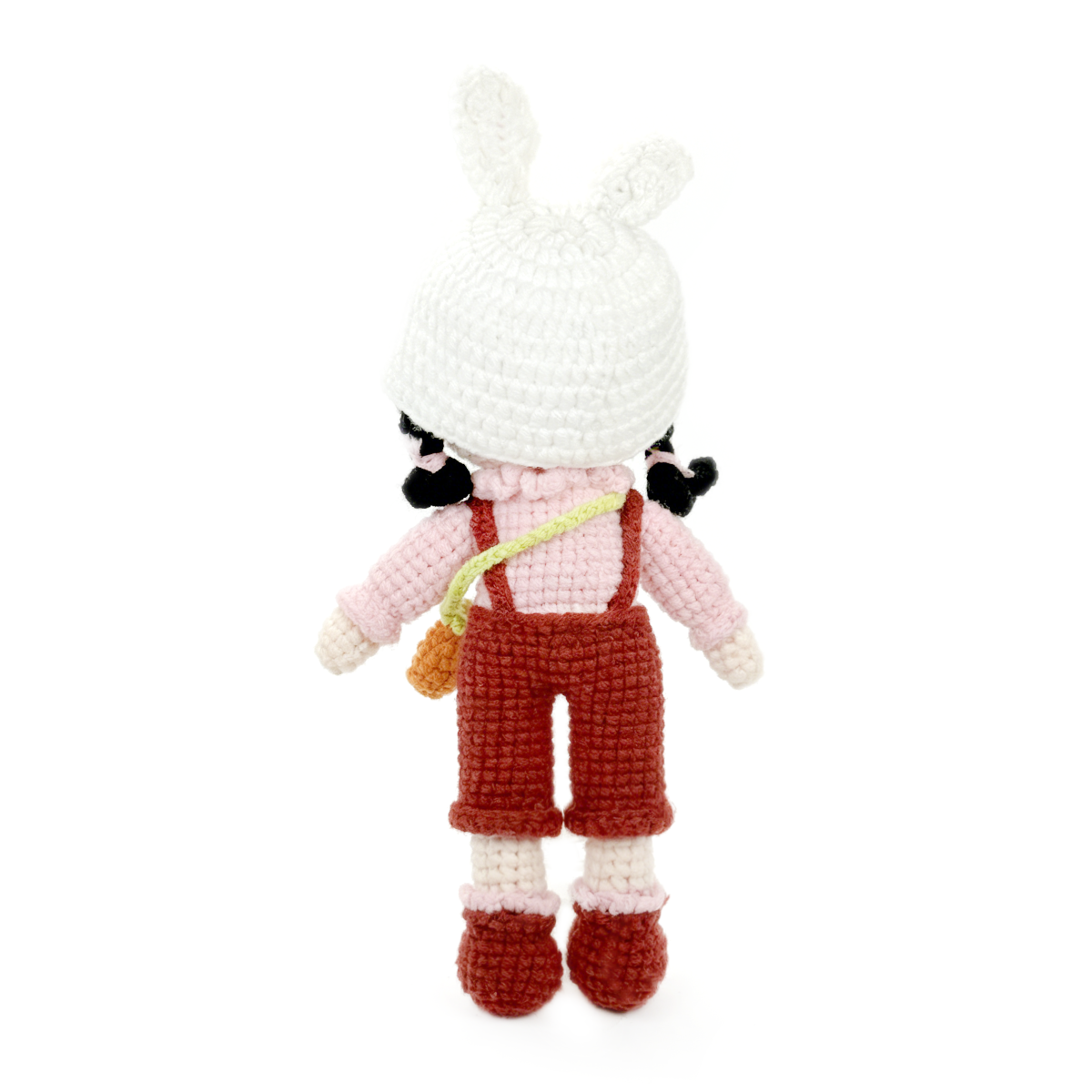 Handmade Crochet Doll - Premium Amigurumi Girl Toy with Rabbit Hat