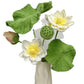 Lotus Flower DIY Woven Bouquet Knitting Kit with Crochet Hooks - Good Luck Preserved Flower Ornament Gift