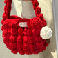 Fun Instagram-worthy snowball cloud bag material kit, handbag, underarm bag, crochet, knitting, yarn, DIY handmade gift