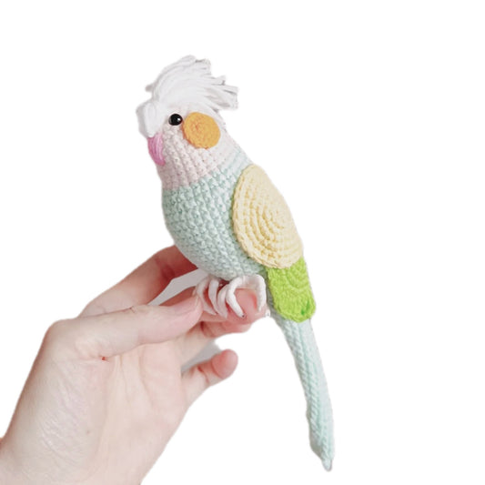Beginner DIY craft kit,crochet hooks, cute realistic parrot pendant, keychain, gift.