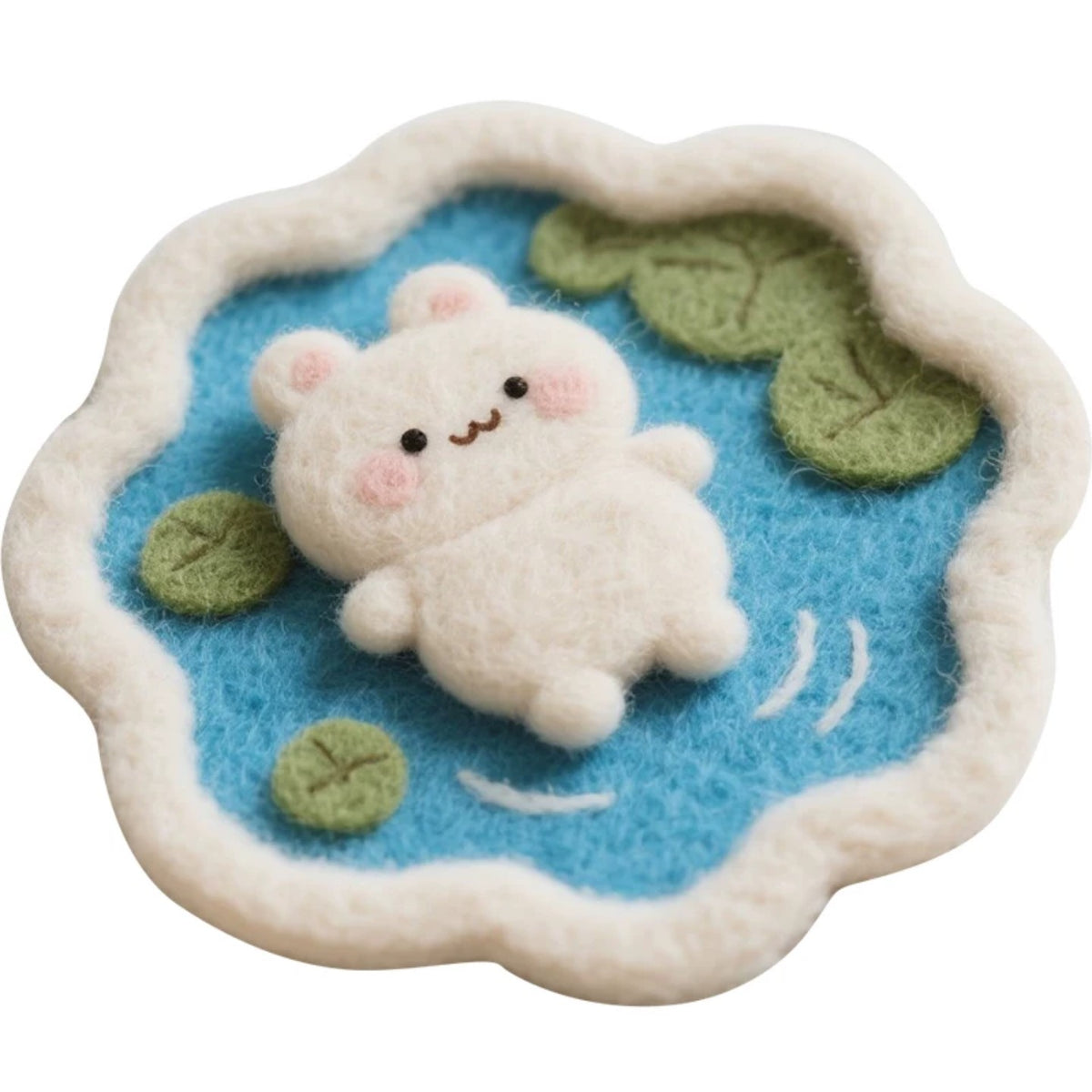 Cute Pond Animal Felting Coaster Kit