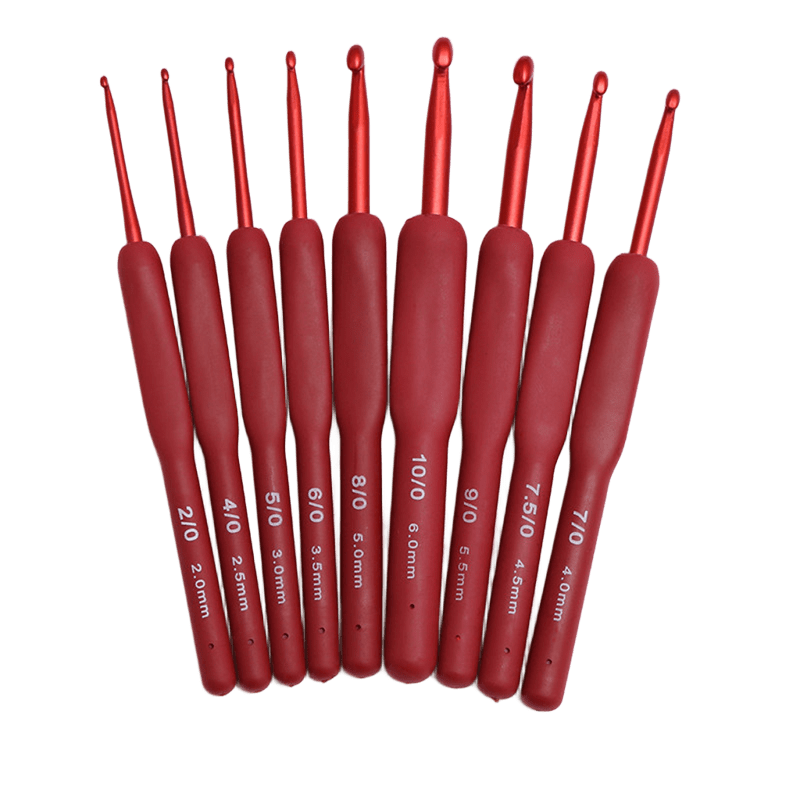 Red Soft-Handle Crochet Hook