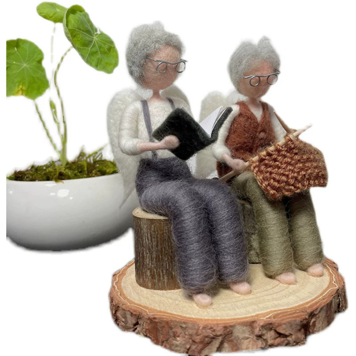Sweet Senior Couple Felting Decor Kit