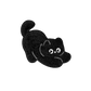 Cartoon Black Cat Embroidery Patch